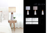 Ipê Blanc / Or Lampe de Table Geo Contemporary