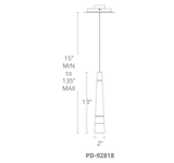 Padron PD-92818-DW Mini Suspension Modern Forms Lighting