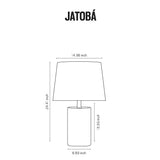 Jatoba Graphite Lampe de Table Geo Contemporary