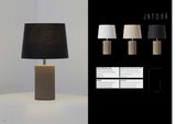 Jatoba Sable Lampe de Table Geo Contemporary