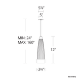 Mystic PD-11912-AB Mini Suspension Modern Forms Lighting
